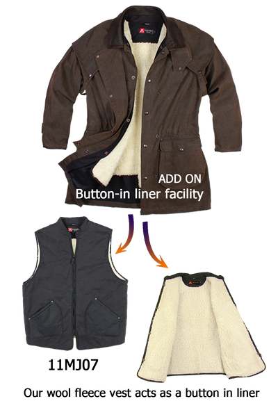 Long Rider 3-In-1 Drovers Coat in Brown