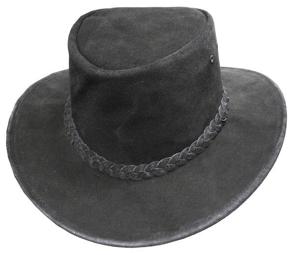 Colonial Hat in Black Suede
