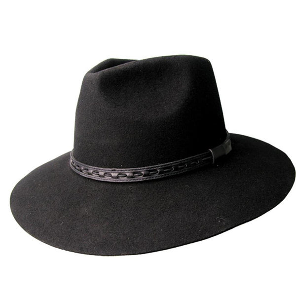 TAREE HAT in Black Wool Felt