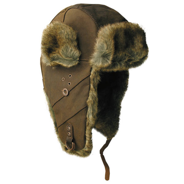 Inlander Leather Aviator Hat In Mocca