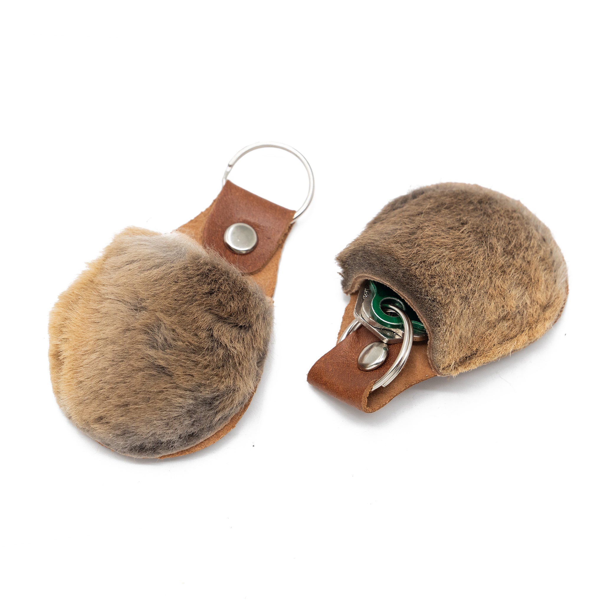 Joey Kangaroo Fur Leather Keyring – Kakadu Traders US