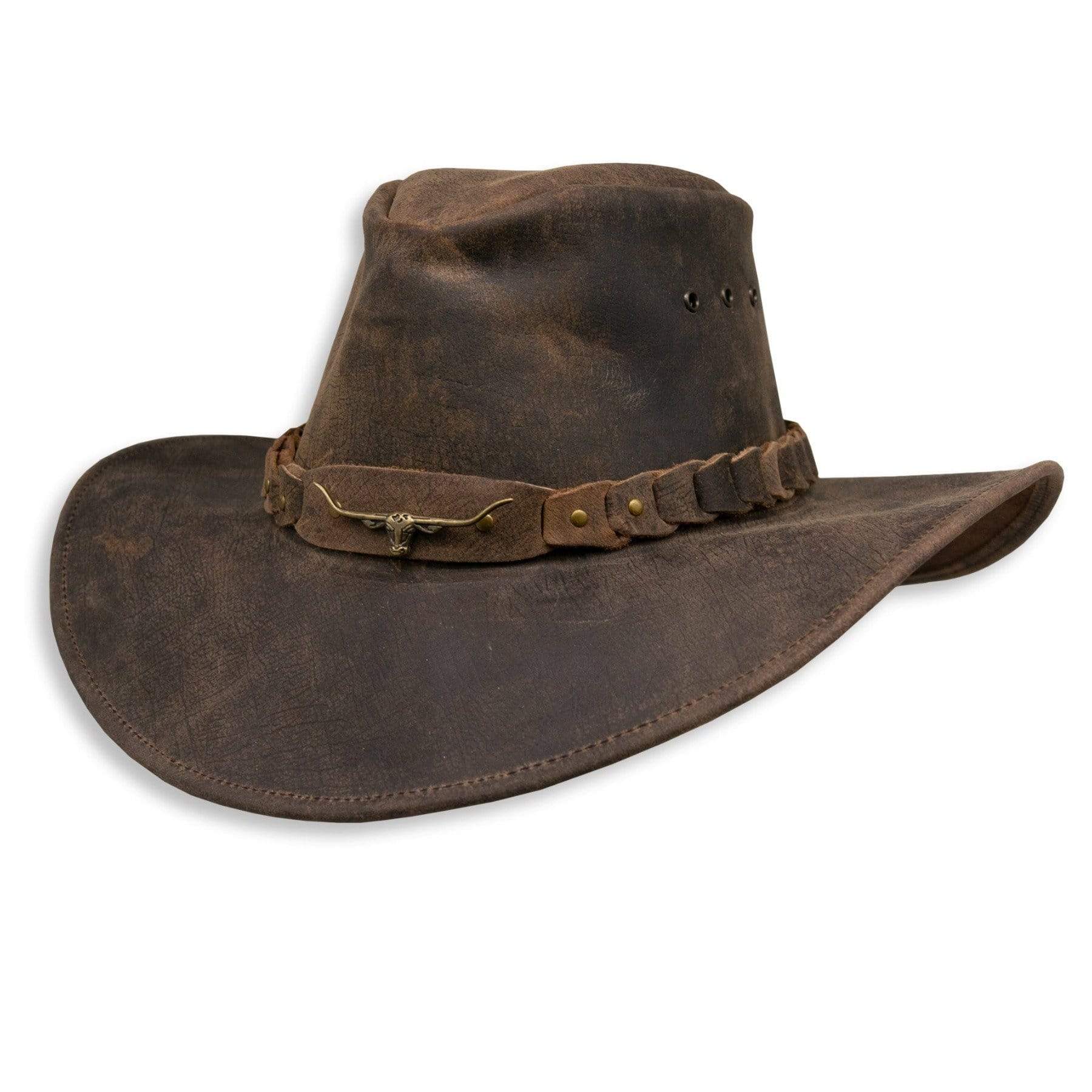 tobacco saddle hat Dark Brown Cowboy 6 3/4 Designed with a structured front and breathable mesh back Southern Style Tobacco Leaf Hat
