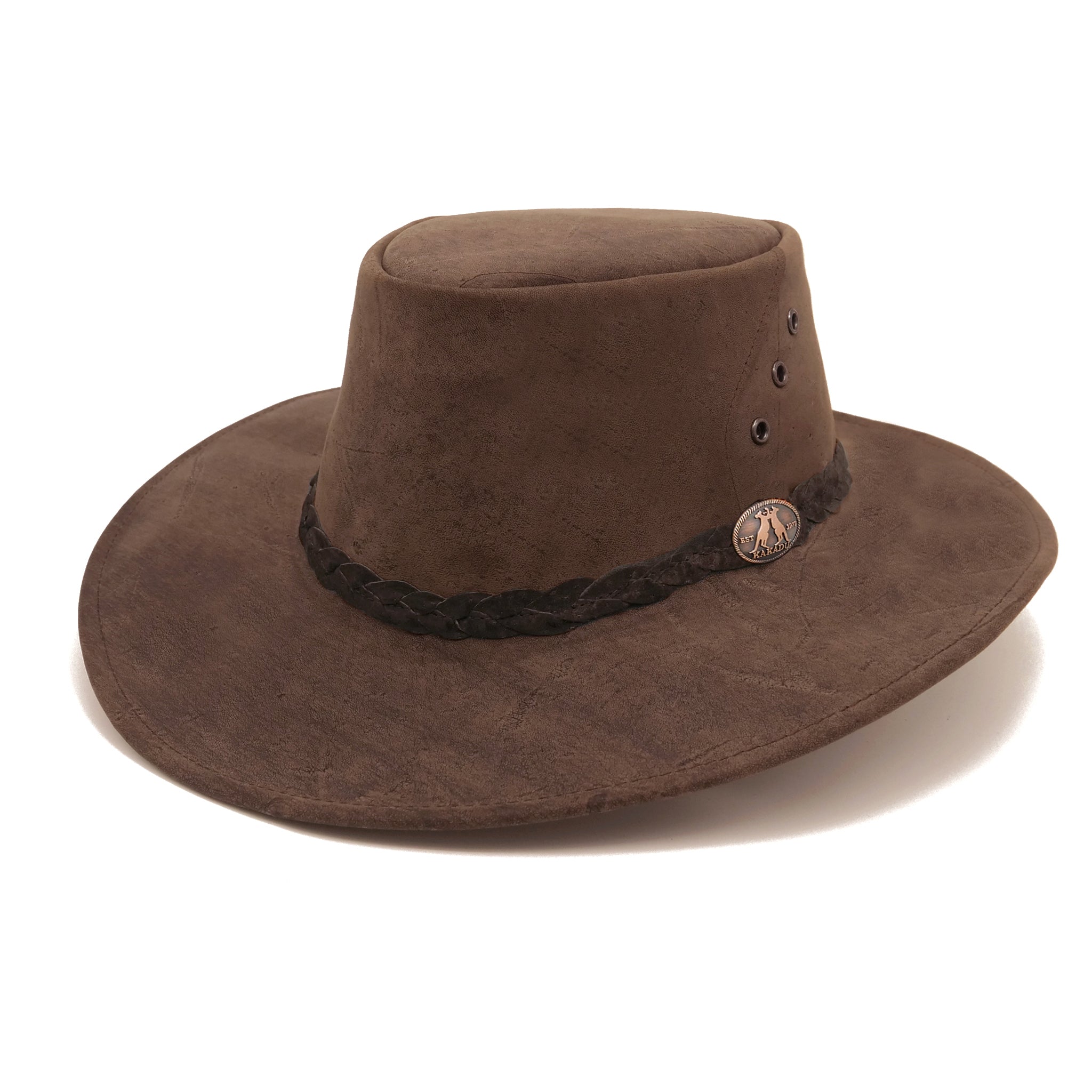 Kakadu Traders Australia‎ Kangaroo Leather Outback Hat Brown Western Cowgirl S 7H43DarwinHatAshFront_2edb0ef8  main image 2