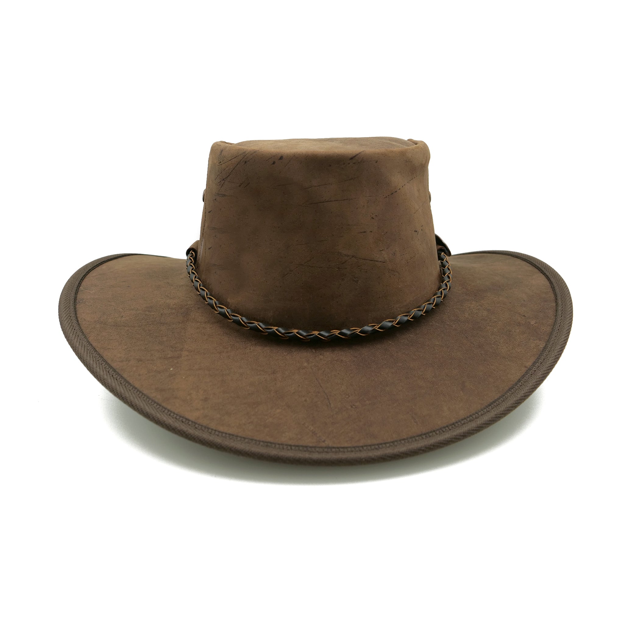 Brown Suede Outback Hat with Braided Band Dusty Rider | Wool Felt Hats by Outback Trading Company  main image 2