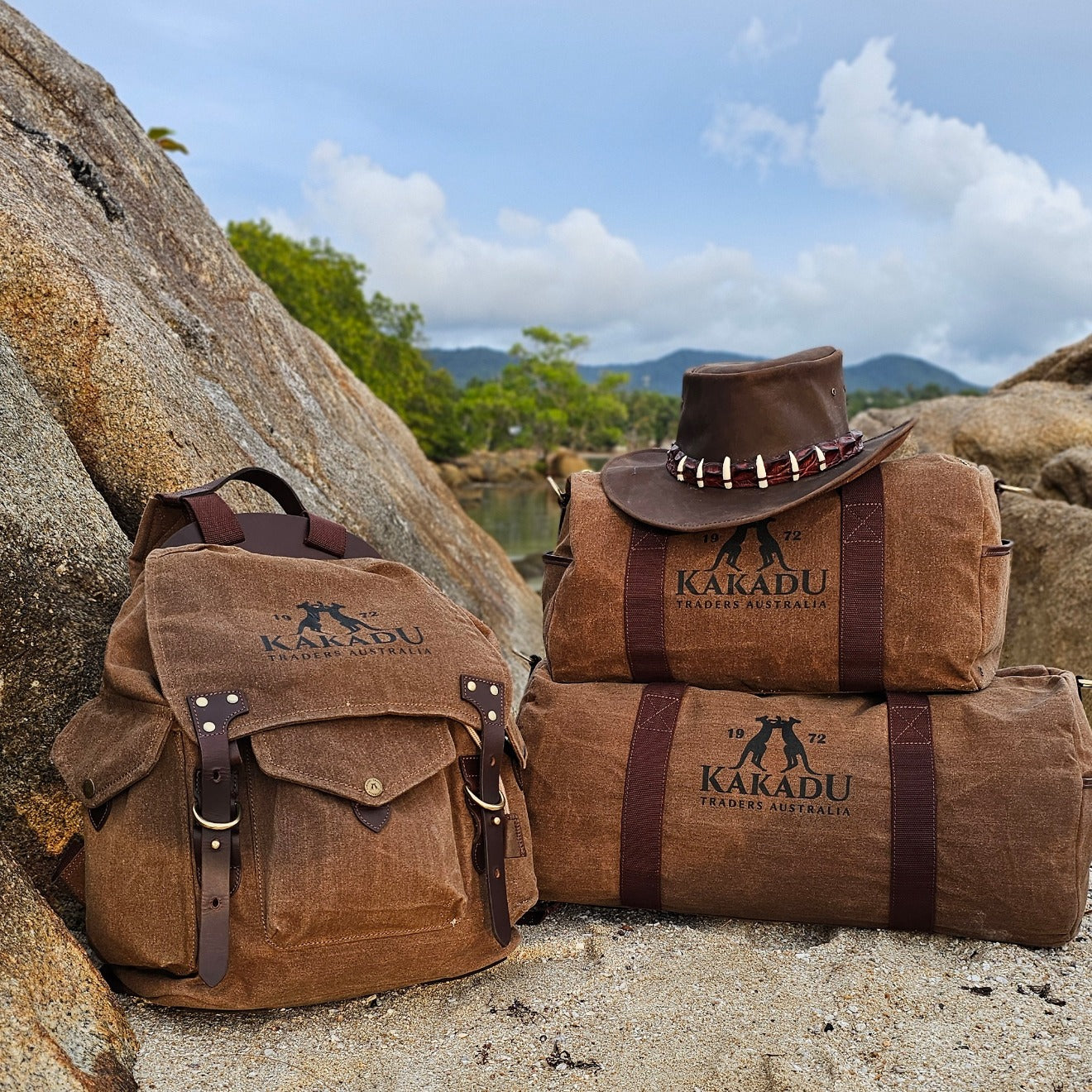 canvas and leather backpack kakadu Outback Rucksack Large – Kakadu Traders US