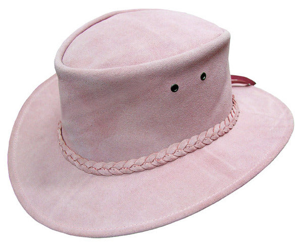 Colonial Hat In Pink Suede