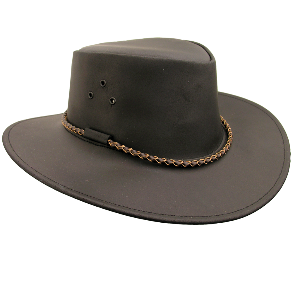 Oiled hot sale leather hat