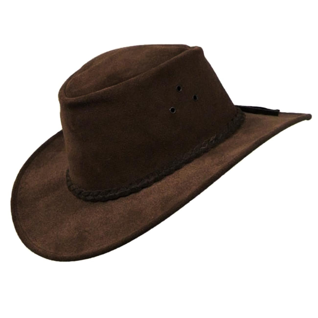 Echuca Suede Hat in Brown - Main Image