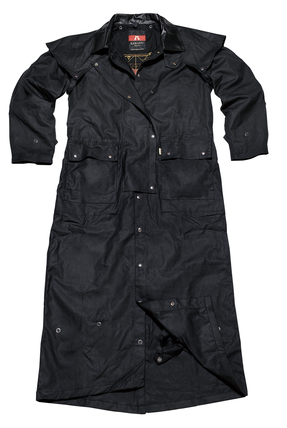Long Rider 3 In 1 Drovers Coat in Black Kakadu Traders Australia