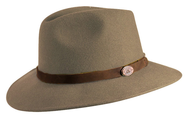 Clancy Wool Felt Hat In Taupe