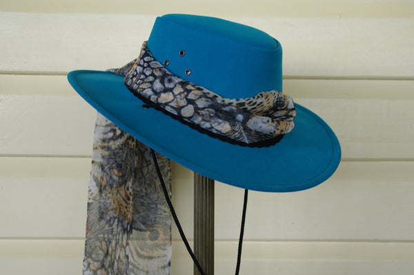 Hat Scarf in Peafowl Print