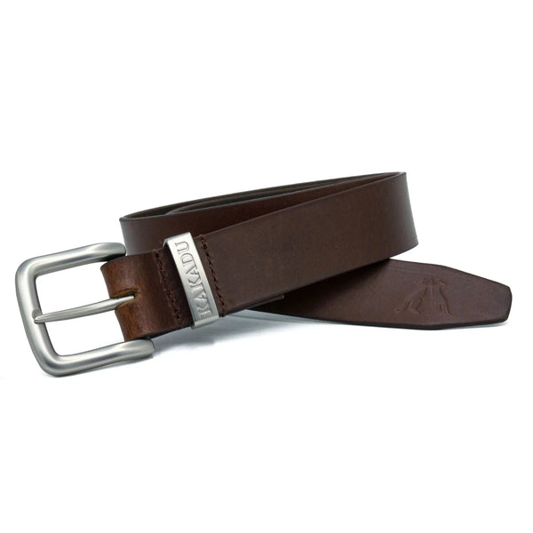 Ironbark Single Keeper Belt in Brown